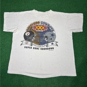 Superbowl XXX Dallas Cowboys 90s Vintage Aikman Lrg Retro NFL Football T Shirt
